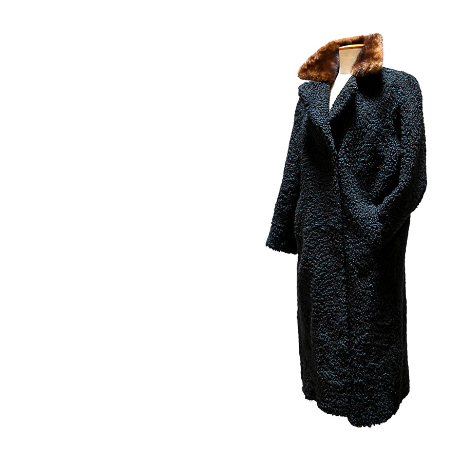 VINTAGE UNSIGNED Cappotto in Astrakan