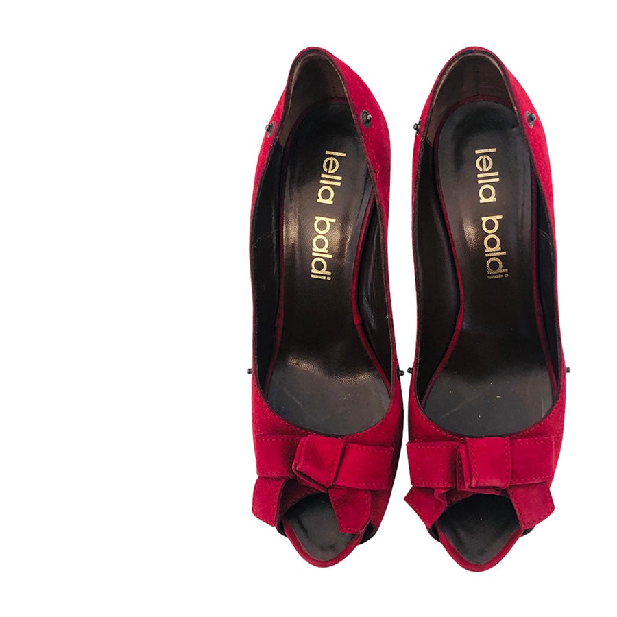 LELLA BALDI Open Toe in Camoscio