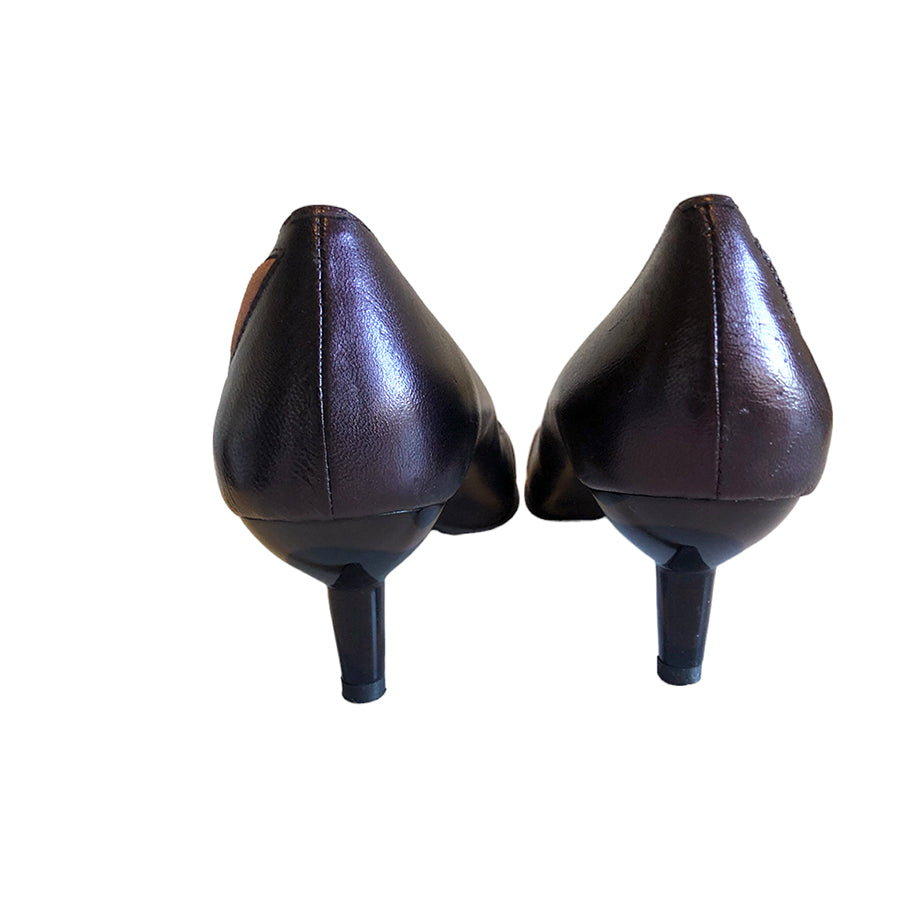 CAFÈ NOIR Décolleté in Pelle e Camoscio