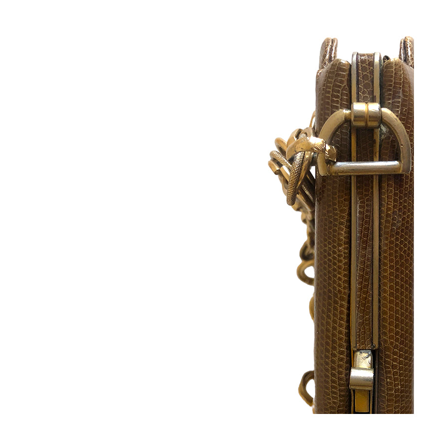 VINTAGE UNSIGNED Borsa in Rettile