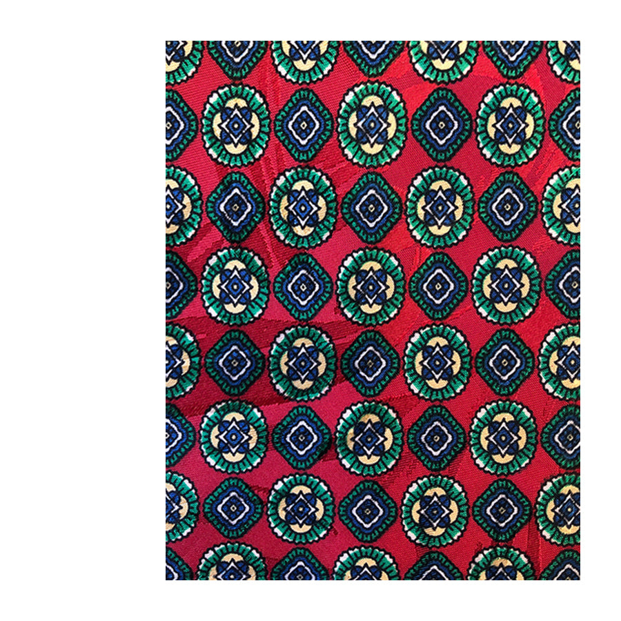 VINTAGE UNSIGNED Cravatta in Seta Pura