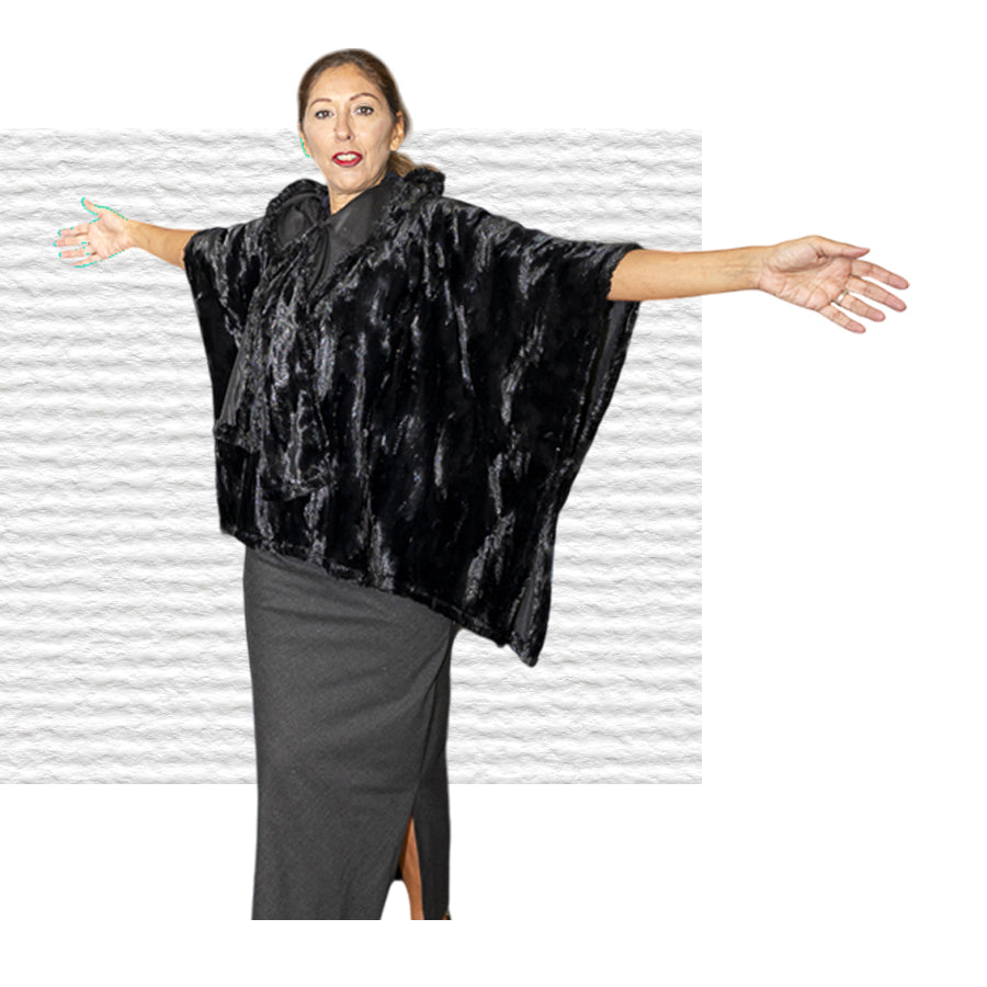 VINTAGE SARTORIALE Cappa in Ecopelliccia