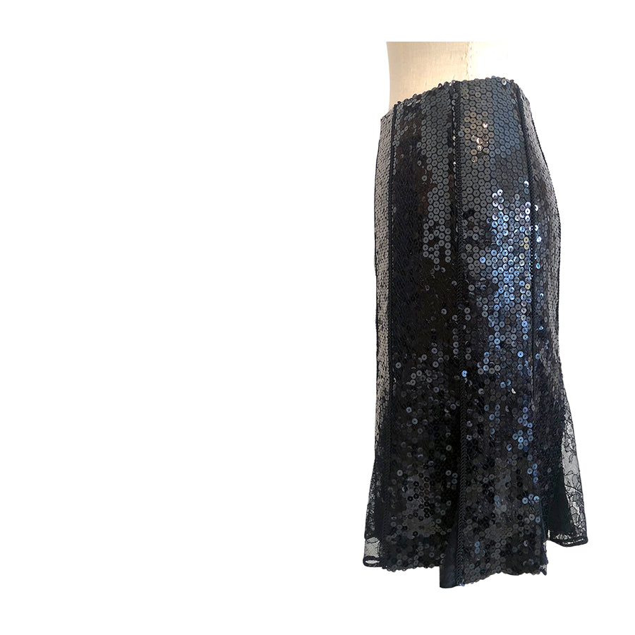 VINTAGE UNSIGNED Gonna con Paillettes