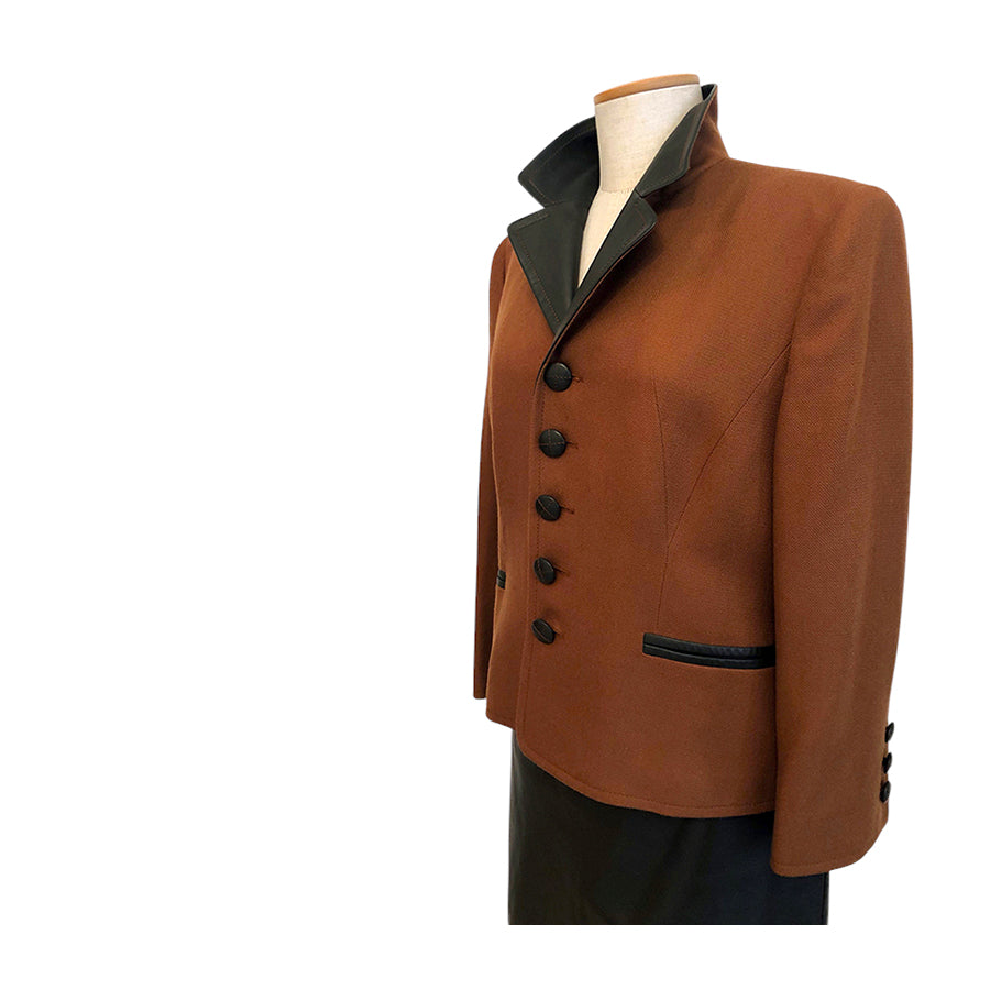 MARIO BORSATO COUTURE Completo in Lana, Cashmere e Pelle