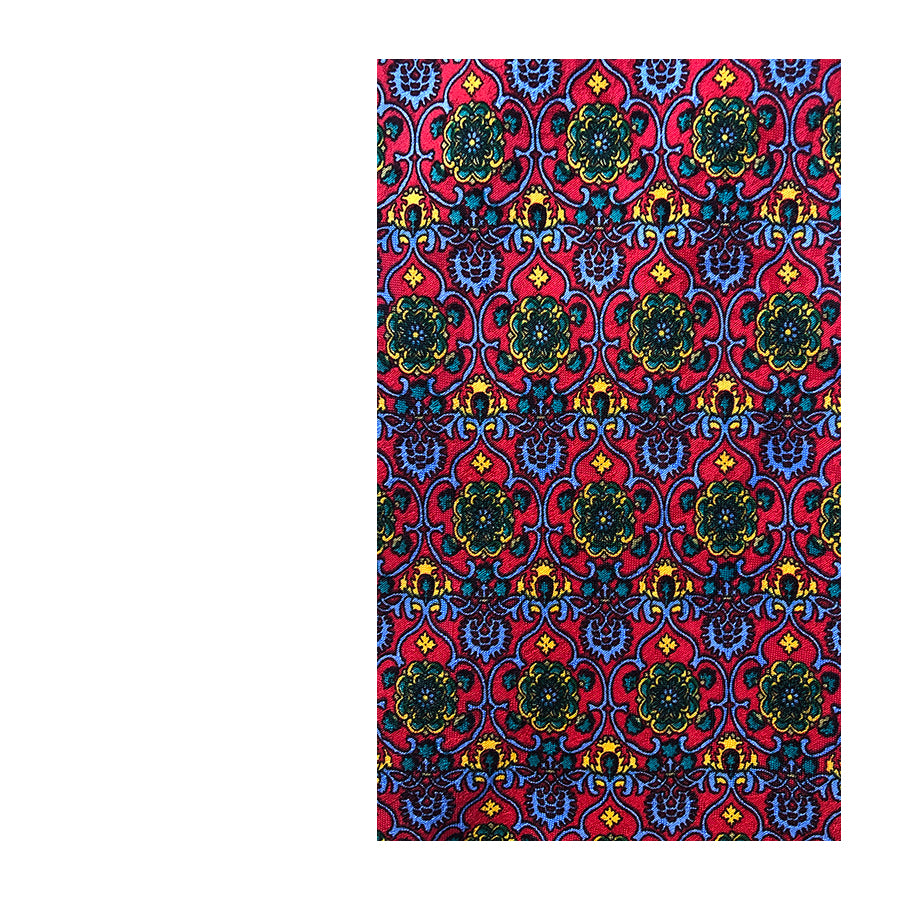 VINTAGE UNSIGNED Cravatta in Seta Pura