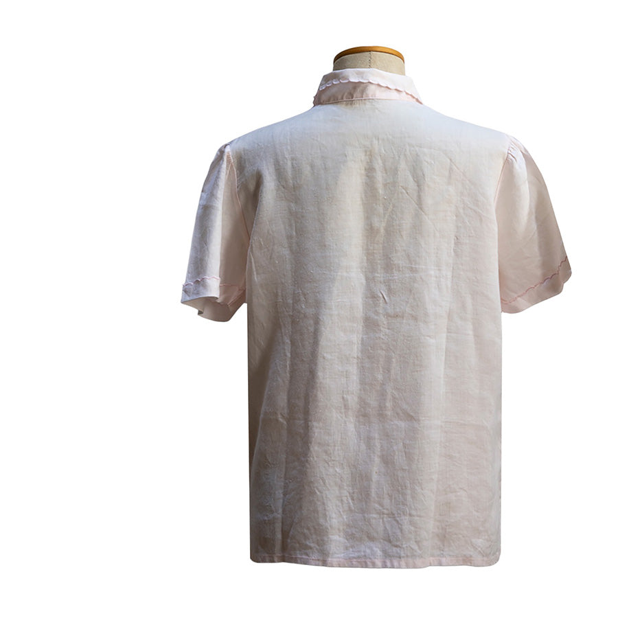 VINTAGE UNSIGNED Blusa in Lino