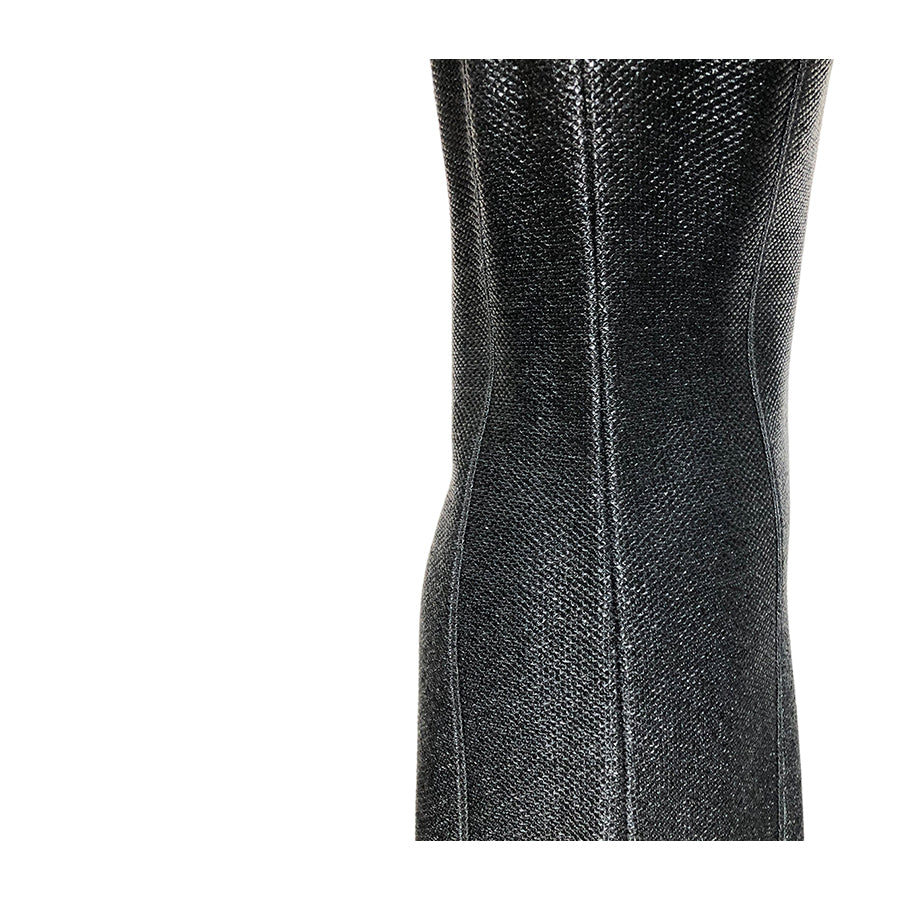 GENNY Abito in Cotone Effetto Rafia