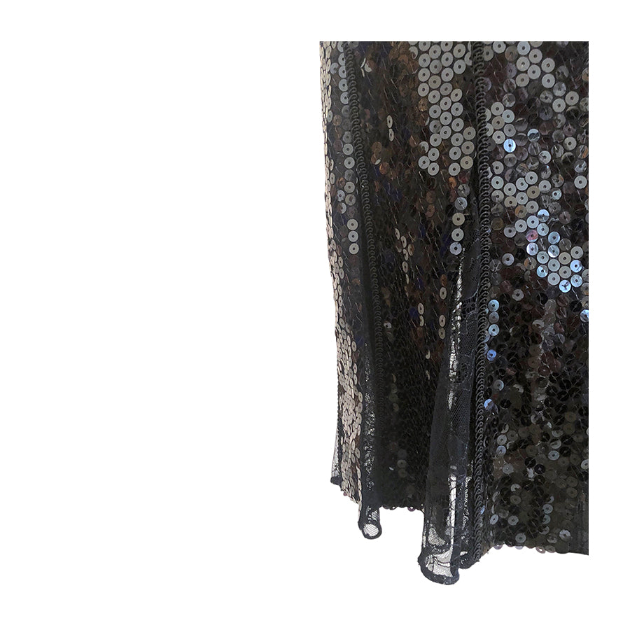 VINTAGE UNSIGNED Gonna con Paillettes