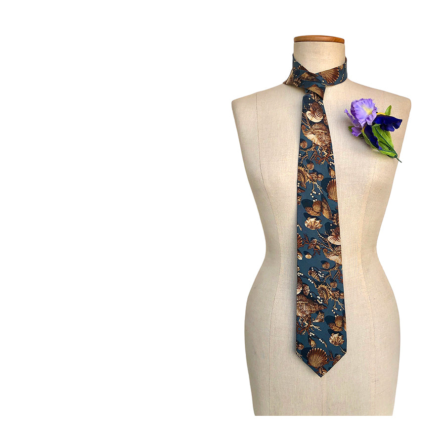 VINTAGE UNSIGNED Cravatta in Seta Pura