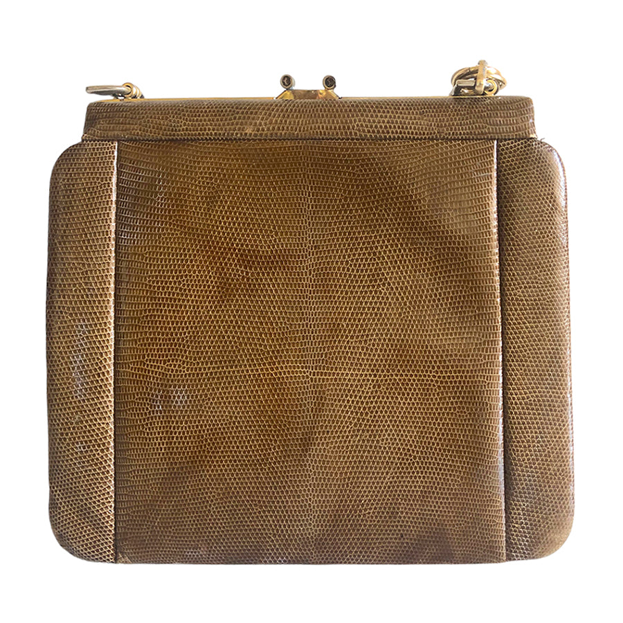 VINTAGE UNSIGNED Borsa in Rettile