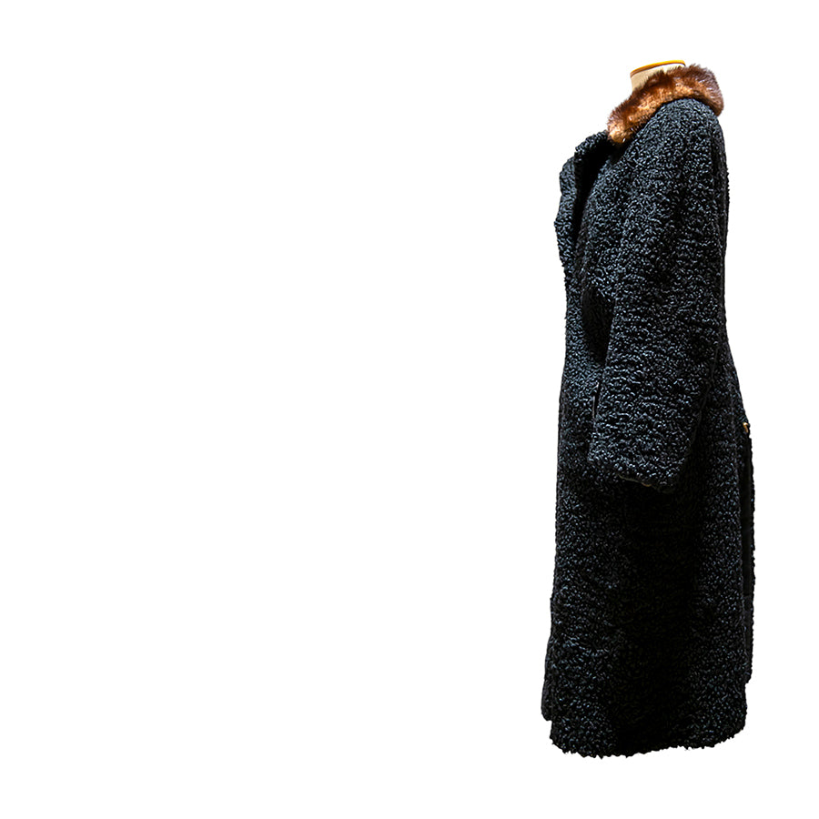 VINTAGE UNSIGNED Cappotto in Astrakan