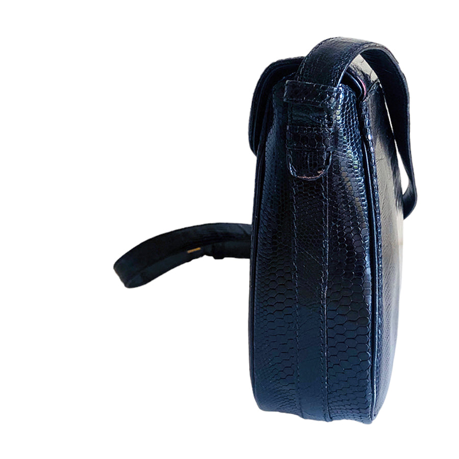 VINTAGE UNSIGNED Postina in Pelle di Lucertola