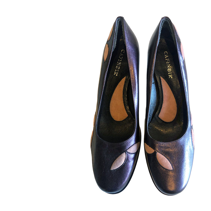 CAFÈ NOIR Décolleté in Pelle e Camoscio