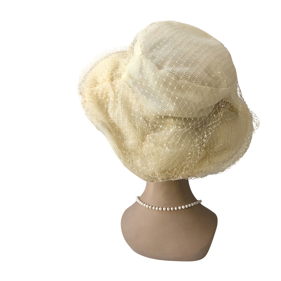 VINTAGE UNSIGNED Cappello a Tesa Larga