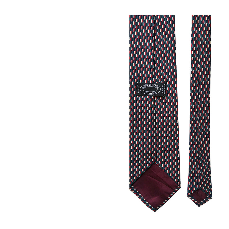 VINTAGE UNSIGNED Cravatta in Seta Pura