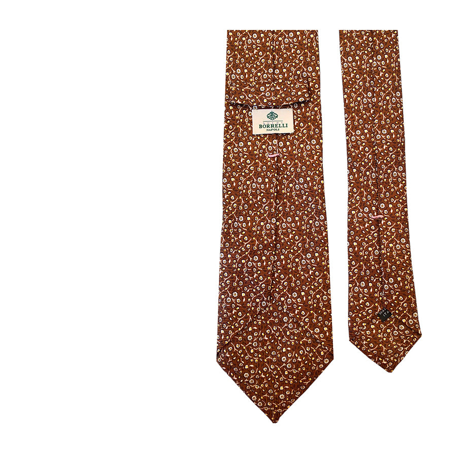 VINTAGE UNSIGNED Cravatta in Seta Pura