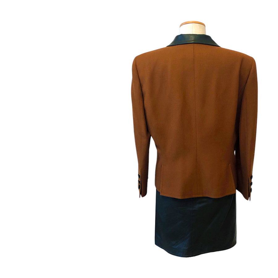 MARIO BORSATO COUTURE Completo in Lana, Cashmere e Pelle