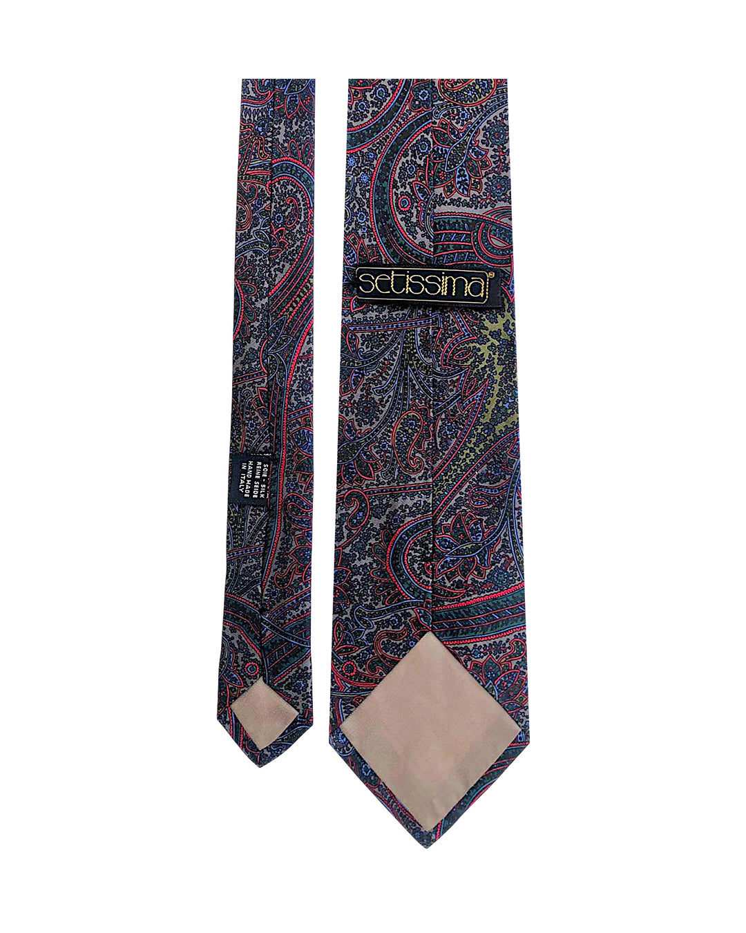 VINTAGE UNSIGNED Cravatta in Seta