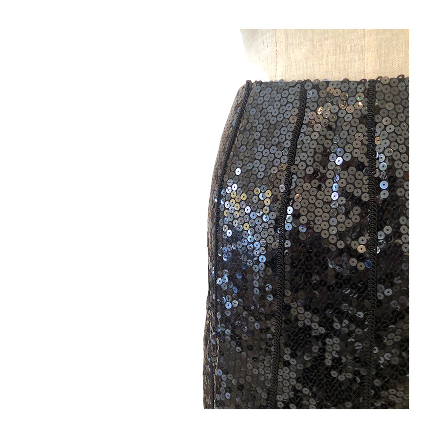 VINTAGE UNSIGNED Gonna con Paillettes