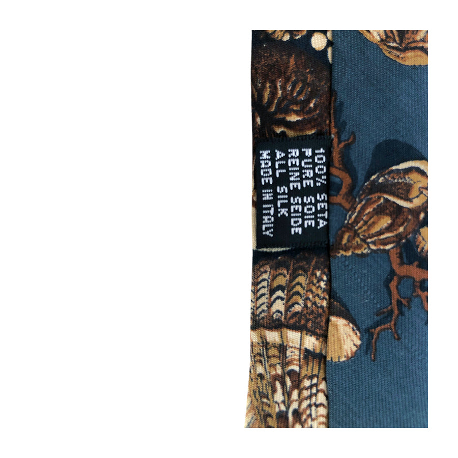 VINTAGE UNSIGNED Cravatta in Seta Pura